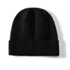 Baretten MERRILAMB Hoge Kwaliteit Kasjmier Gebreide Dameshoed Gestreepte Winter Hoeden Voor Mannen Mutsen Warm Skullies Cap Solid Casual