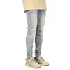 Modieuze en trendy jeans met ritsversiering, slim fit en vintage herenjeans