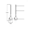 Boucles d'oreilles NEHZY plaqué argent pour femme, bijoux de haute qualité, mode rétro, Long pampille, zircone cubique