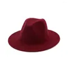 Bérets Femmes Coloré Large Bord Plat Top Fedora Chapeau Hommes Gentlemanlike Chapeaux Occasionnels Casquettes De Mariage