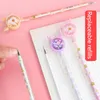 50/100pcs Cartoon Gel Pen Wholesale Kawaii Student Stationery Black 0.38 Writing Signature School Children Exam Gift