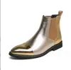 新しいチェルシーブーツメンズシューズプブラウンファッション汎用ビジネスカジュアルブリティッシュスタイルストリートパーティーを着る男の子パーティーブーツ用の古典的な足首ブーツ
