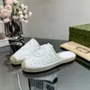 Espadrillas tessute di lusso sile Pantofole piatte intrecciate da donna Sandali in rafia Calzature di fabbrica di scarpe casual di alta qualità Taglia 35-41 231115