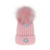 Designer hiver bonnet tricoté chapeau de laine femmes grosse femme béret chapeau béret solide noël coton chapeau fausse fourrure chapeaux casquettes 22 couleurs grand fil teint unisexe