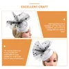 Bandanas Woman Formal Dress Hair Band Fascinators Women Hats Tea Party Women's Clothing Wool Miss