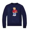 2024S Luxury Little Bear Pure Cotton Autumn and Winter Slant Leisure Sports Trend Popular Personlig långärmad