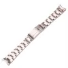 Watch Bands 20mm 316L Stainless Steel Watchbands Bracelet Silver Brushed Metal Curved End Replacement Link Deployment Clasp Strap2401
