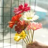 Dekorativa blommor 12st Gerbera Artificial Flower for Wedding Decoration Diy Silk Daisy Fake African Chrysanthemum Party Home Decor