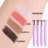 OogschaduwLiner Combinatie 4 in 1 Wenkbrauwpotlood Lipliner Markeerstift Watervast Blijvend Gemakkelijk Kleur Zweetbestendig Eyeliner Make-up Cosmetische Schoonheid 230911