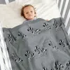 Decken Pucken Baby geboren Decken Zeug Kinderwagen Wrap Gestrickte Baumwolle Geburt Junge Kleidung Super Weiche Kinder Bettwäsche Infant Swaddle Für Kinder 230911