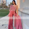 2023 Arabiska Dubai Vestido de Novia One Long Sleeve Jumpsuit Prom Dresses paljetter Topputrustning Special Tillfällen Klänningar BC15166 GW02103302