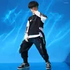 ステージウェアカーゴパンツのための男の子ダンスコスチューム服キッドクールなヒップホップ衣類ストリートウェアハラジュクジョガー