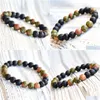 Bracciale con perline Mg0750 8 mm Unakite Jasper Bracciale Roccia naturale Lava Spirituale Yoga Preghiera Stretch Gioielli tibetani da donna Drop Delive Dhgarden Dhemz