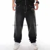 Men's Jeans Jeans pour hommes hommes Street Dance Hiphop mode broderie Bla planche ample Denim pantalon global mâle Rap Hip Hop grande taille 30-46L230911