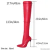 Buty czarne seksowne obcasy obcasy Kolan High But nad butami modowymi dla kobiet długich botas femininas plus size 43 230911