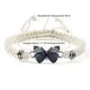 Strand Grey Butterfly Pendant Justerbar charm armbandsbangling för kvinnor män mode armband smycken älskare vänskap gåva