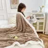 Couvertures Emmaillotage Plaid couverture laine polaire chaud hiver couvertures pour adultes enfants canapé-lit couverture couette en peluche hiver jeter couvre-lit pour lits 230911