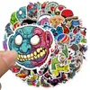 방수 스티커 50 PCS 공포 스티커 노트북 기타 헬멧 수하물 스케이트 보드 자동차 Viny Graffiti Punk Terror Skull 시리즈 D268L