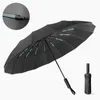 Parapluies 16K Double Os Grand Parapluie Hommes Femmes Coupe-Vent Compact Automatique Pliant Business Luxe Soleil Pluie Voyage