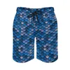 Shorts pour hommes Mermaids Scale Board Animal Print Classic Beach Pantalon Quotidien Grande Taille Hommes