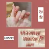 Falska naglar 24st Fairy Butterfly Korean Sweet Style Nail Tips Artificial For Girl Lady Wearable