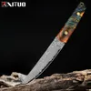 Damascus Staal Keukenmes 5 inch Full Tang Blade Super scherp Japans VG10 Mes Ergonomisch Gestabiliseerd houten handvat