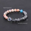 8mm Frosted Natural Stone Armband Pärled Gemstone Armband Crystal Healing Stone Bangle Fashion Jewelry