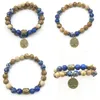 Beaded Sn1281 Trendy Designer Buddha Head Bracelet Set Picture Jasper Dark Blue Regalite Tree Of Life Natural Stone Jewelry Dhgarden Dh7Xm