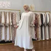 Ubranie etniczne 2023 Eleganckie indyka na Bliskim Wschodzie sukienki Muzułmański Ramadan Abayas Caftan Kaftan Vestidos Kobiety Slim Sukienka z długim rękawem