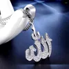 Pendant Necklaces Islam Muslim Rune Shape Necklace Women's Fashion Crystal Inlaid Amulet Accessories Party Jewelry