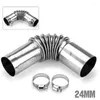 24mm Elbow Pipe Air Parking Heater Exhaust Connector W/Clamps For Webasto