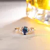 Anéis de cluster na moda alexandrite rosa cor de ouro para mulher tendência de noivado de casamento natural luxo jóias originais