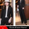Women's Two Piece Pants High Quality Women Pant Suit Ladies White Black Business Work Wear Formal 2 Set Female Blazer Jacket And Trouser