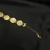 Länkarmband Mandi 2023 Ottoman Turkish Arabic Coin Armband Högkvalitativt guldpläterat icke-blekande armband för kvinnliga smycken