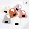 Winter kinderen Kerstmutsen Reizen baby Mode kind Mutsen Skullies Chapeu Cap Katoen Ski meisje grijze hoed warm houden cadeau roze kleur Dubbel verdikt Geschikt voor 1-5 jaar