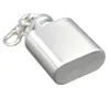 1OZ Stainless Steel Mini Pocket Liquor Hip Flask Key Ring Chain