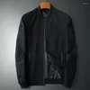 Chaquetas para hombres Japonés Streetwear Vintage Chaqueta Hombres Bomber Lattice Manga larga Cremallera S Abrigo Piloto Plus Tamaño 4XL