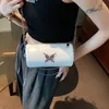 Sacos de ombro 2023 mulheres corrente de prata moda senhora crossbody designer bolsas cilíndricas e bolsa