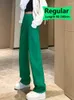 Fani spodnie kobiet 2023 Kobiety zielone zielone luźne spodnie dresowe