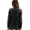 Women's Jackets Fashion Women Faux Leather Jacket Autumn Winter Long Sleeve Plus Size Ladies Solid Zipper Biker Coat Female Casual Outwear