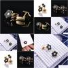 Boutons de manchette Fleur d'or Chemise française Boutons de manchette Bijoux Bouton de manchette pour hommes Marque Mode Lien Mariage Groom Bouton Drop Livraison Cravate Cla Dhnqr