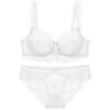 SEVEN Set di reggiseno e mutandine trasparenti ultra sottili in pizzo sexy Set di biancheria intima di grandi dimensioni Set di lingerie da donna Reggiseni A B C D E Cup Q0705345M