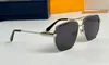 Lunettes de soleil carrées en métal doré/lentille marron pour hommes, lunettes d'été gafas de sol Sonnenbrille UV400 avec boîte