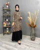 Etnische kleding Eid Ramadan Moslim Mode Afdrukken Patchwork Lange Jurk Voor Vrouwen Dubai Abaya Islam Femme Elegant Gewaad Arabische Turkije kaftans