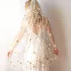 Bridal Veils Lace With Comb Ivory Wildflowers White Wedding Accessories Fingertip For Brides