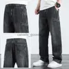 Men's Jeans Mens Jeans Spring And Autumn Vintage American Straight Loose High Street Brand Fashion Overall Casual Pants 230809L230911