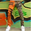 Jeans pour hommes 2023 Jeans pour hommes High Street Straight Loose Salopette Surdimensionnée Couture Denim Pantalon Nouvelle Mode Hip-hop Casual PantsL230911