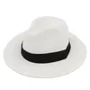 ベレットミストドーン女性男性折りたたみ夏のストローパナマ帽子ワイドブリムフェドーラキャップビーチサンハットupf50