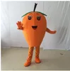 2024 neues Halloween Orange Maskottchen Kostüm Cartoon Obst Anime Thema Charakter Weihnachten Karneval Party Ausgefallene Kostüme Erwachsene Größe Outdoor Outfit
