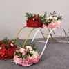 Upscale Wedding Decorations Props Iron S-shaped Big Wave Path Road Lead Party Stage Aisle Runner Cited Flower Shelf Supplies